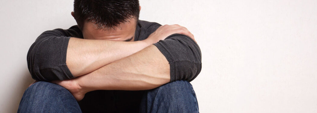 Young man depressed