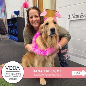 Dana Tress and dog, Rookie