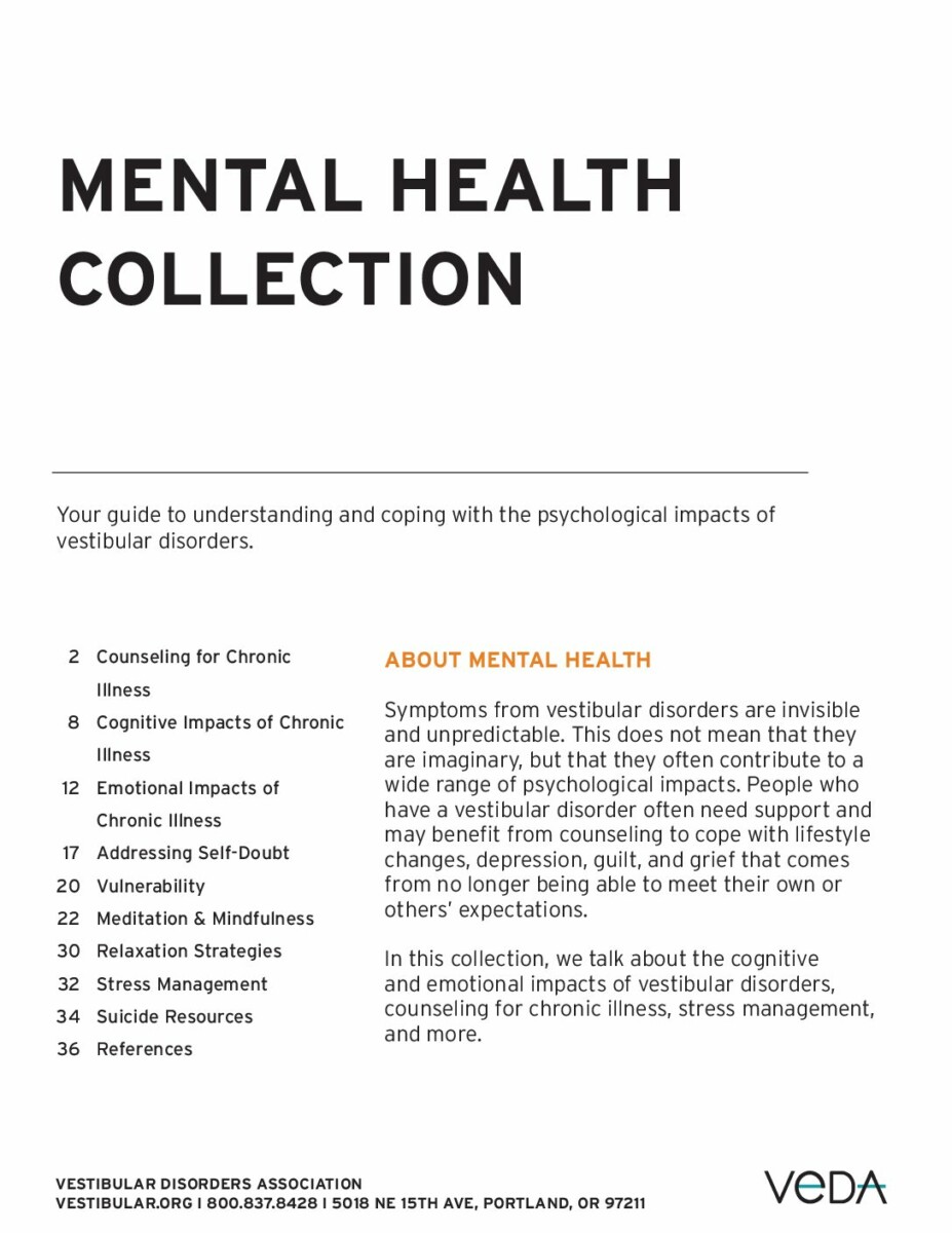 Mental health article collection cover page