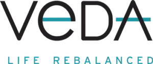 VeDA log with tagline, Life Rebalanced.