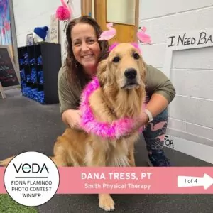 Dana Tress and dog, Rookie