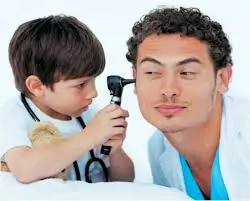 Little boy with doctor